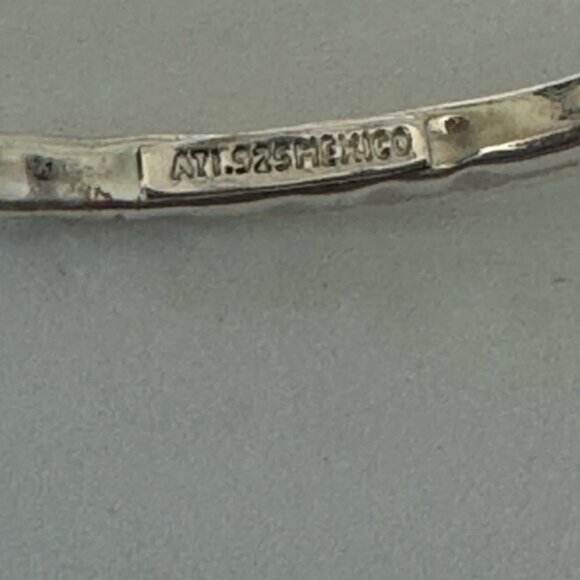 Seed & Sage ATI 925 Sterling Silver Bangle Hammered Bracelet Mexico D-2 3/4\